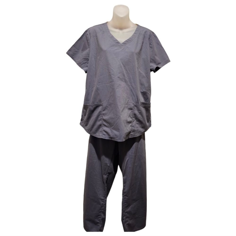Scrub Star, Women's Gray Scrub Set, Sz XL